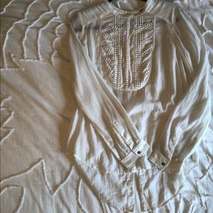 Free People long sleeve sheer top.